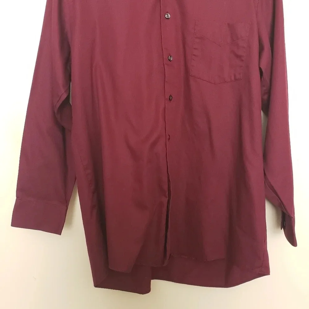 Van Heusen Burgundy Button Down Top